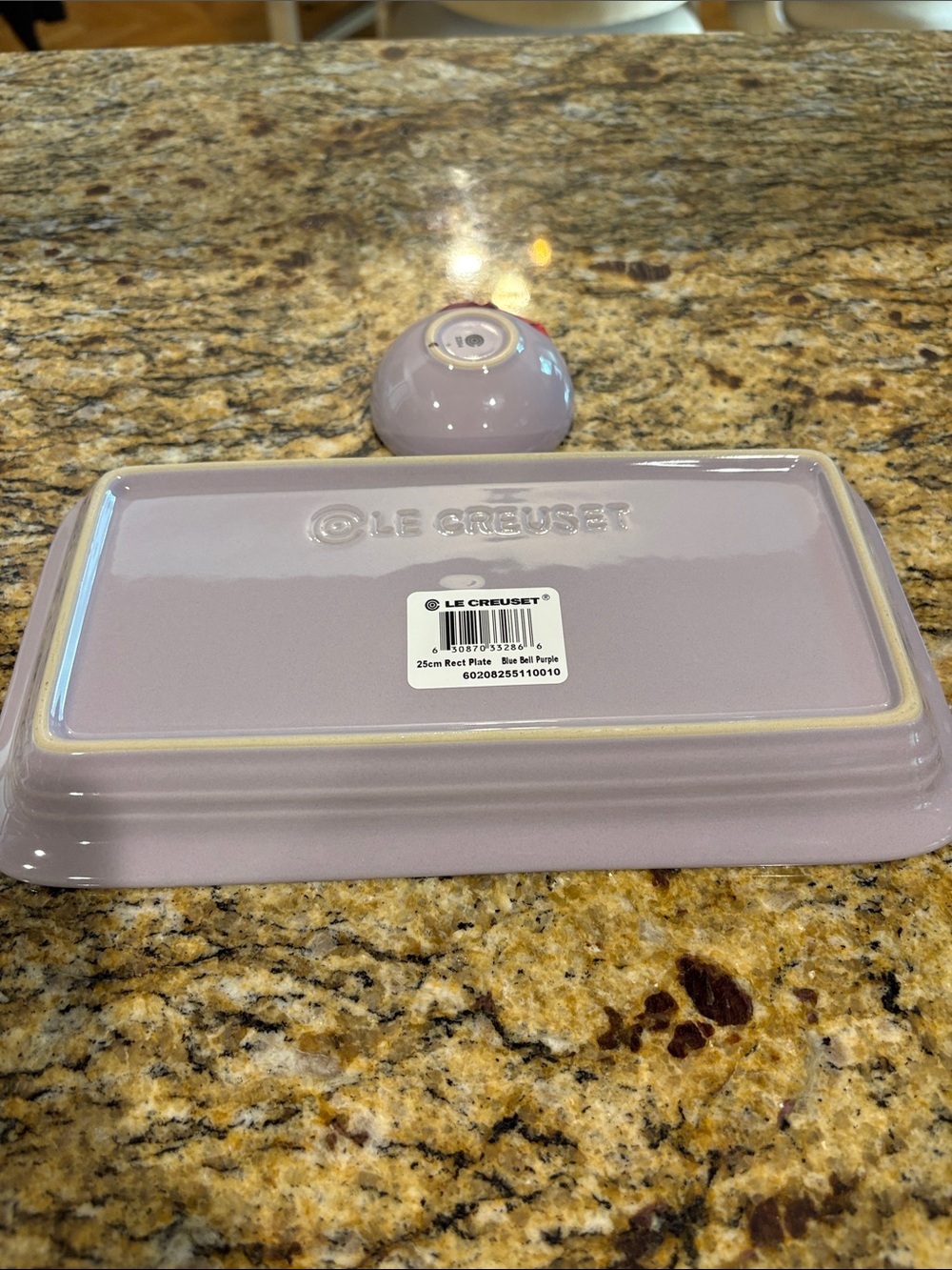 Le Creuset Rectangular Serving Platter with Pinch Bowl, Blue Bell Purple - Picture 7 of 16
